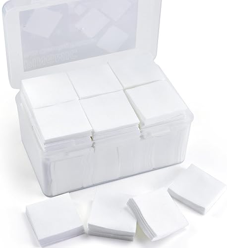 1400 PCS Gun Cleaning Patches in Plastic Box, Highly Absorbent Gun Cleaning Cloths Lint Free Gun Wipes, 2'' Gun Patches for .22 .30-.45 Cal,