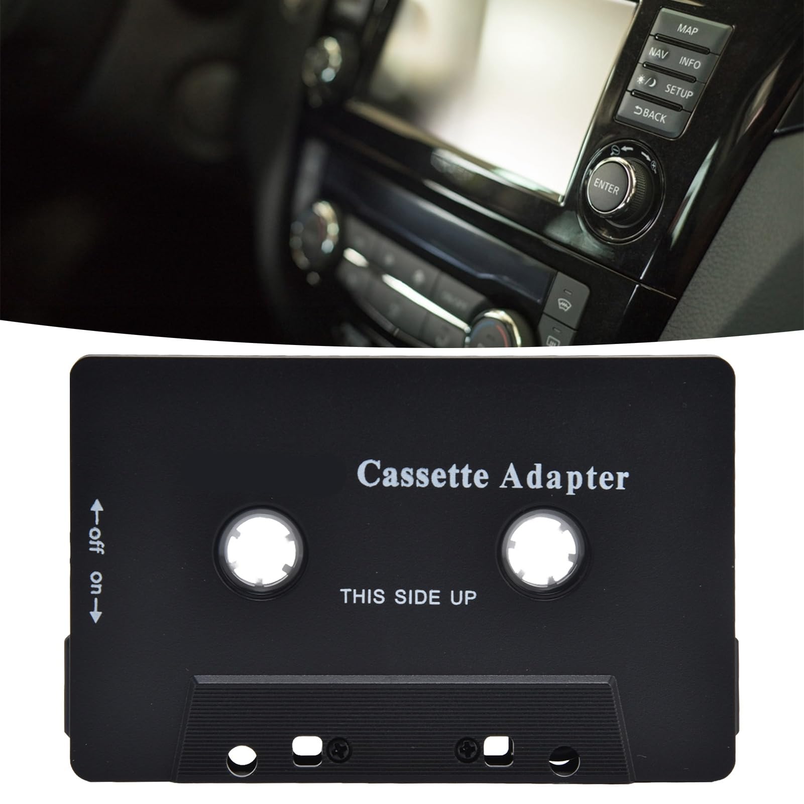 Cassette Bluetooth Adaptador Cassette Bluetooth Coche Inalámbrico Convertidor de Receptor de Casete con Cable USB para DVD Radio