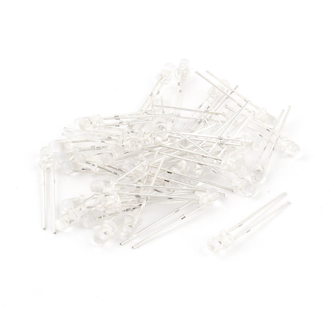 Aexit 40 Pieces Diodes 3mm Straw Hat Green LED Lamp Light Emitting Diode Schottky Diodes DC 2.5V-3V