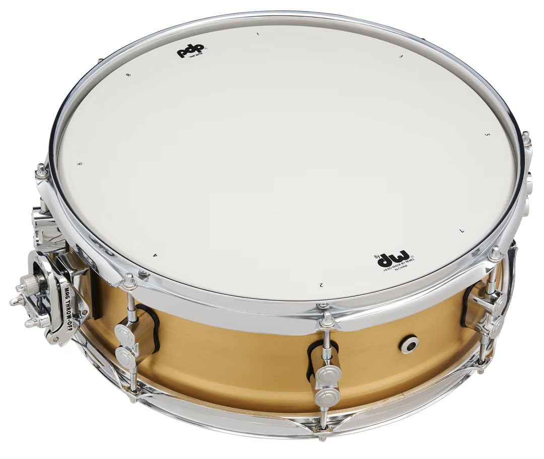 Pacific Drums Serie Concept: rullante in metallo 14"x5", 1,2 mm ottone naturale satinato spazzolato