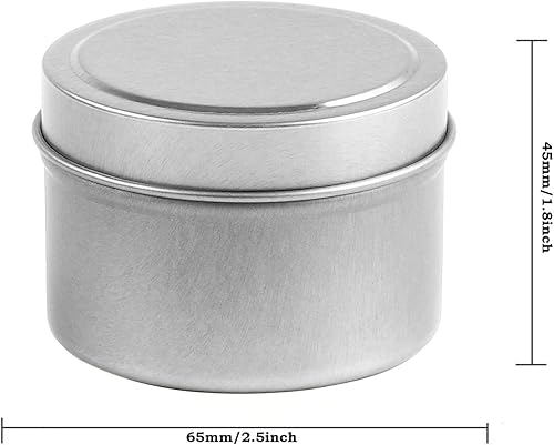 Miniatura 2 de Contenedores para velas con tapas, 12 latas decorativas de metal redondas de 5 onzas a granel, tarros de velas reutilizables para hacer velas,