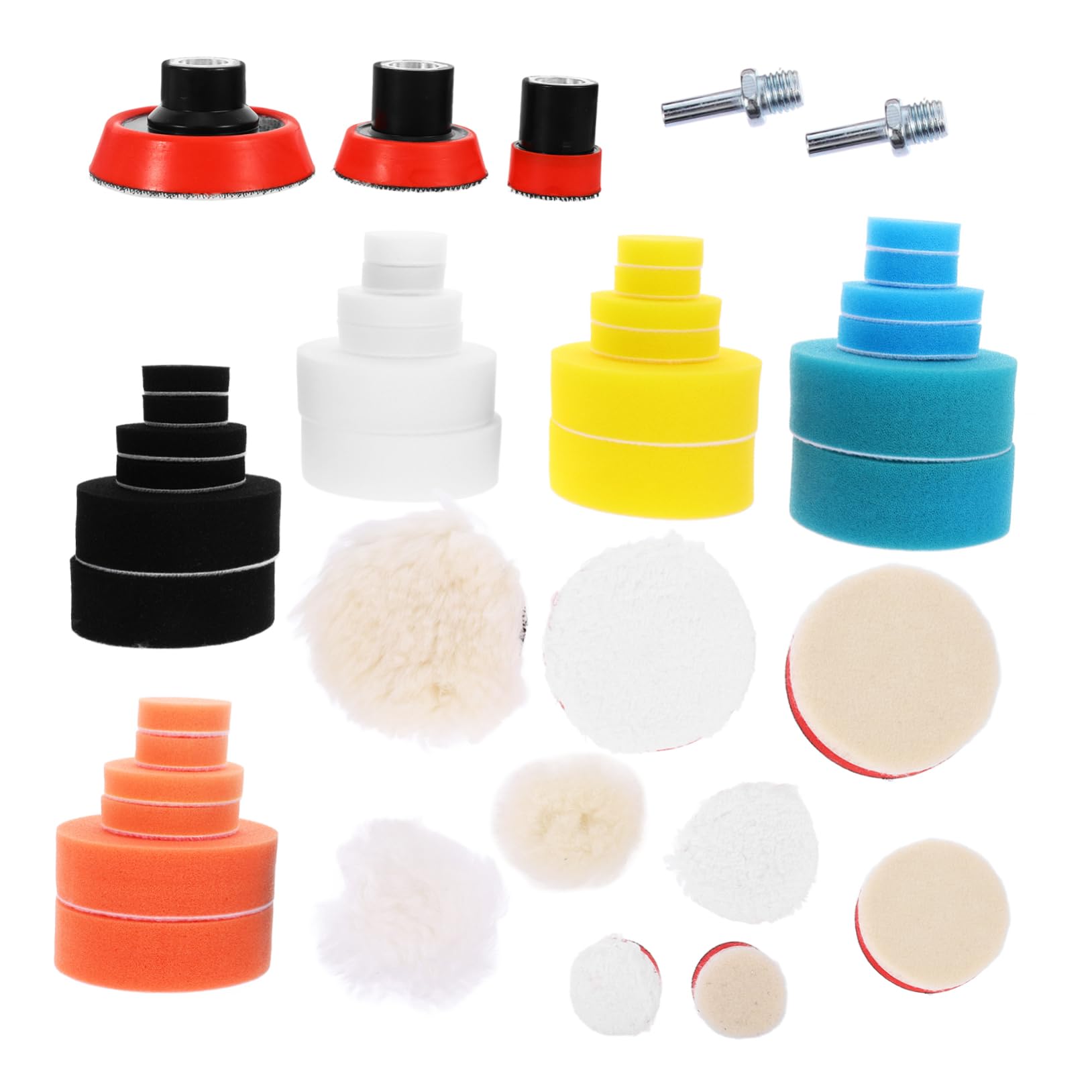 MAGICLULU Tampone Per Auto in Spugna Kit Di Ruote Lucidanti Per Trapano Accessorio Per e Ceratura Design Autoadesivo Per Applicazione Uniforme