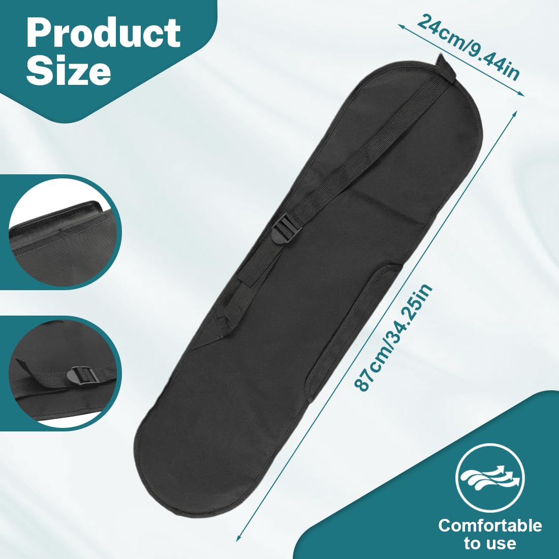 EIHI 1 Article 87 * 24CM Sac de Planche à roulettes, Skateboard Sac a Dos, Skateboard Housse de Protection, Sac à Dos pour Planches à roulettes