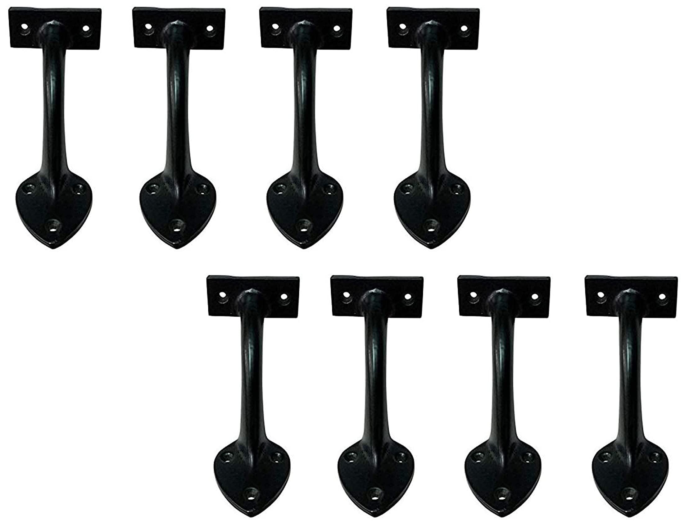Adonai Hardware"Chios" Antique Wrought Iron Sturdy Handrail Brackets (3.7" x 8 Pack, Matte Black) for DIY Easy Installation, Staircase, Stairs, Rails, Railings, Support and Home Decor (B094YFCH7N) Amazon Price History, Amazon Price Tracker