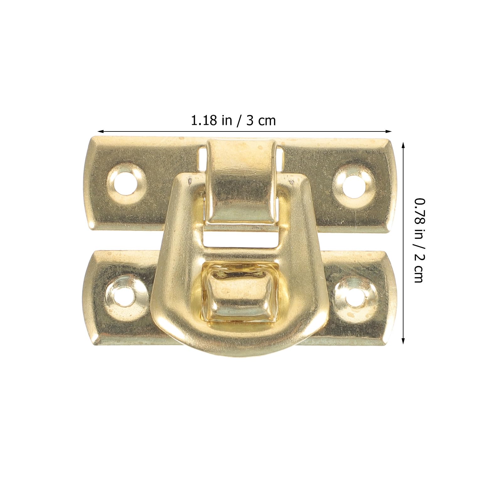 Chiusura a Gancio in Lega di Zinco 30x20mm, Set 10 Pezzi per Scatole di Legno e Portagioie, Fibbia in Metallo Compatta per Scatole Cosmetici, Vino e Cassette Attrezzi