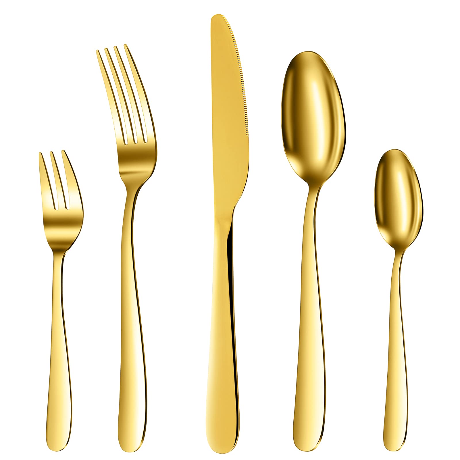 Garvee Set de cubiertos para 12 personas – 60 piezas de acero inoxidable – Incluye cuchillos, tenedores y cucharas – Resistente a la oxidación, apto lavavajillas – Acabado pulido brillante – Ideal