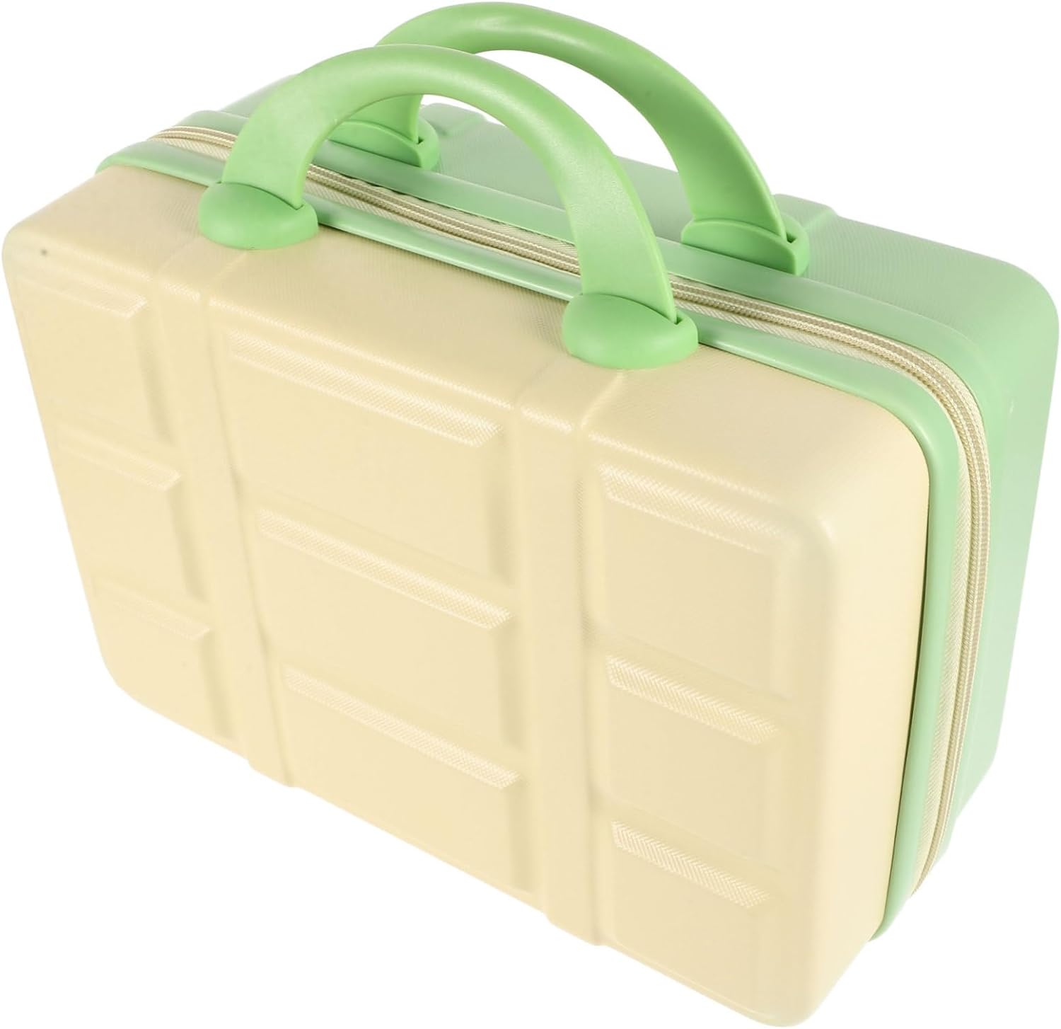 NOLITOY Vintage Suitcase Toiletry Bag Makeup Travel Case Mini Suitcase Bag Purse Portable Hard Case Organizer Stylish Practical Large Capacity