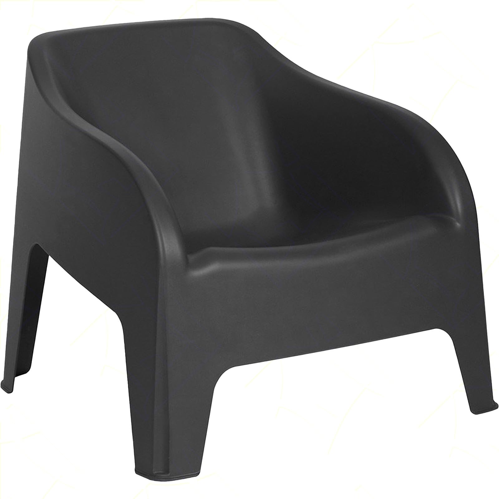 Sicignano - Sillón con reposabrazos de jardín, de resina, 79 x 76,5 x 70 cm de altura, impermeable, compacto, fácil de limpiar, para decoración de exterior, jardín, terraza, fabricado en Italia (1