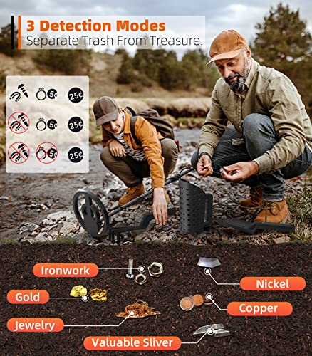 Image of Metal Detector for Kids, Easy to use, Fun LCD Display, Lightweight &Adjustable Kids Metal Detector Kit, 8 inch Waterproof Coil, Beach /Backyard Hunting, Gifts for Kids Ages 8-12 (Complete Kit)