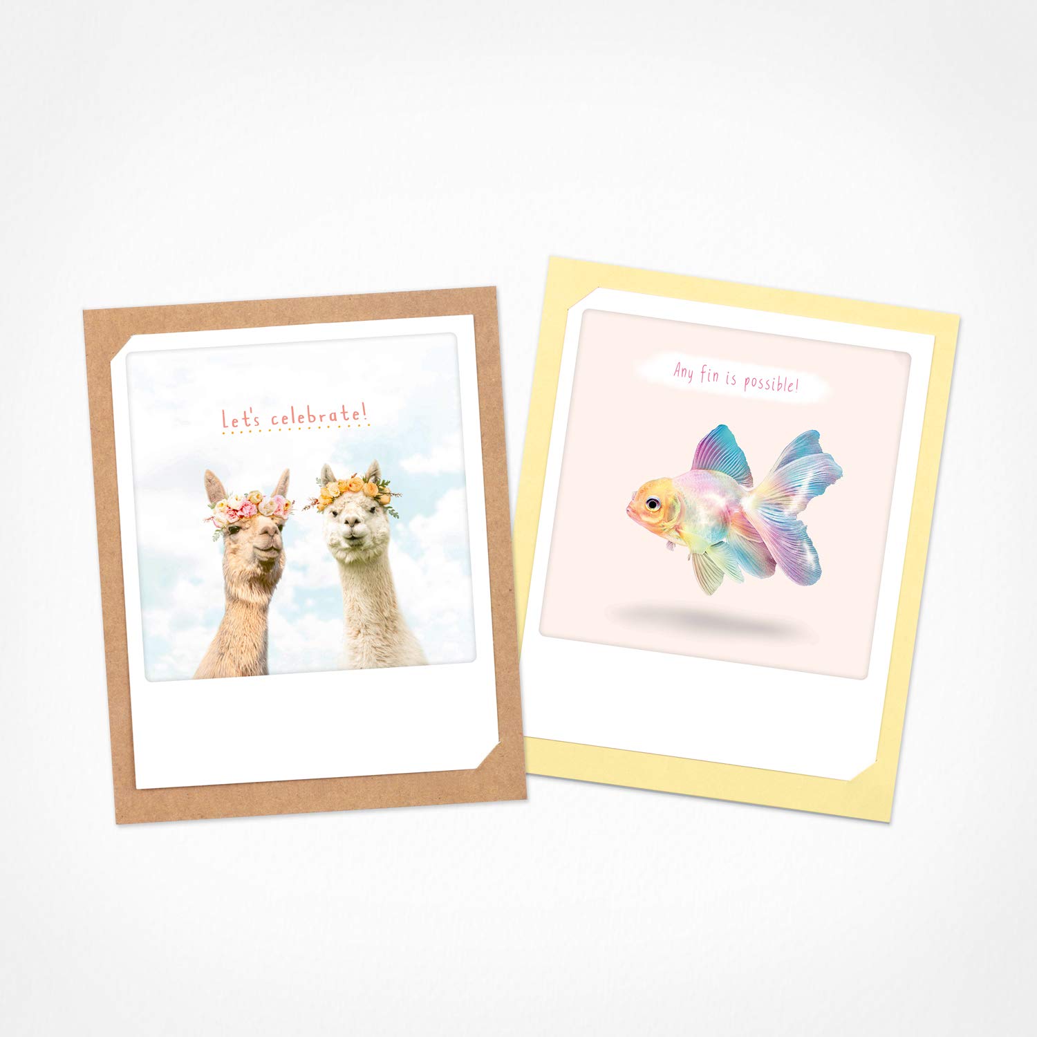 Pickmotion Lot De 2 Petites Cartes Pliées Avec Enveloppes