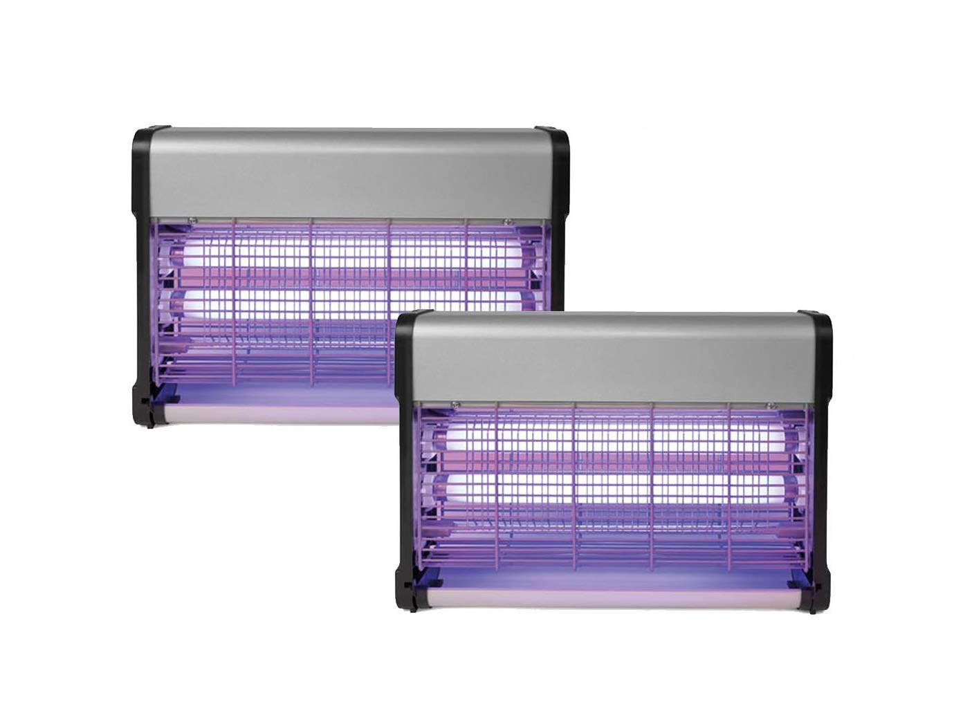 2er Set elektrische Stechmückenfallen Insektenvernichter mit UV Licht 2x 10W, Lampen für Räume jeweils 80m²