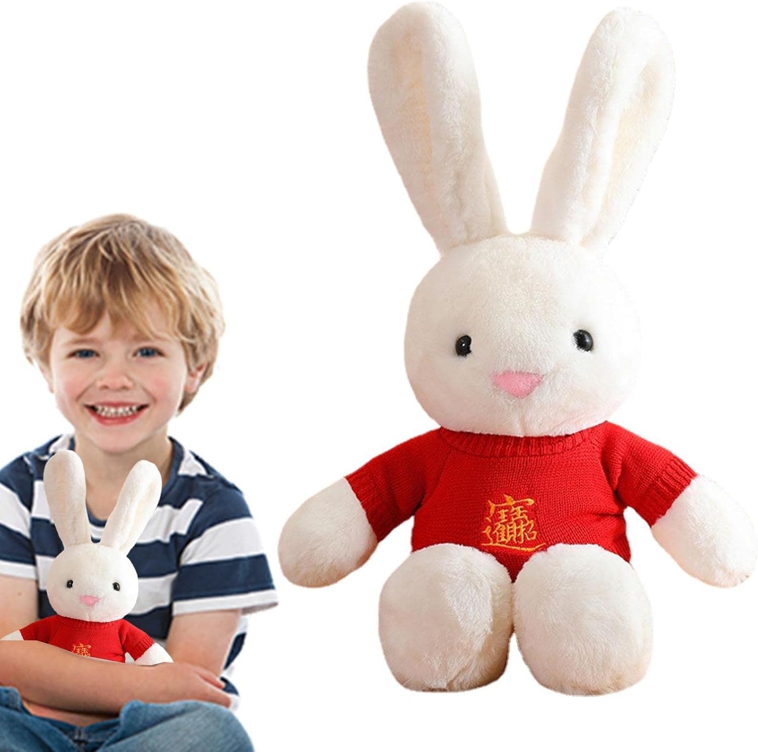 leryveo 2023 Año de Peluche de Conejo,Año Nuevo Chino Lindo Conejito Plushie Muñeco Juguete Animal Relleno | Decoraciones de Boda Aniversario Fiesta Favor Suministros Regalo