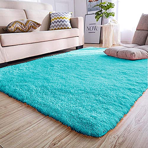 Image of Modern Fluffy Silky Micro Fiber Polyster Carpet /Runner for Bedroom, Study Room, Playing Room, Guest Room ETC 4x6 Feet C-37