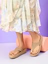 XE Looks Women’s Stylish Embellished Platform Slippers | Casual Slippers for Girls & Women gallery image