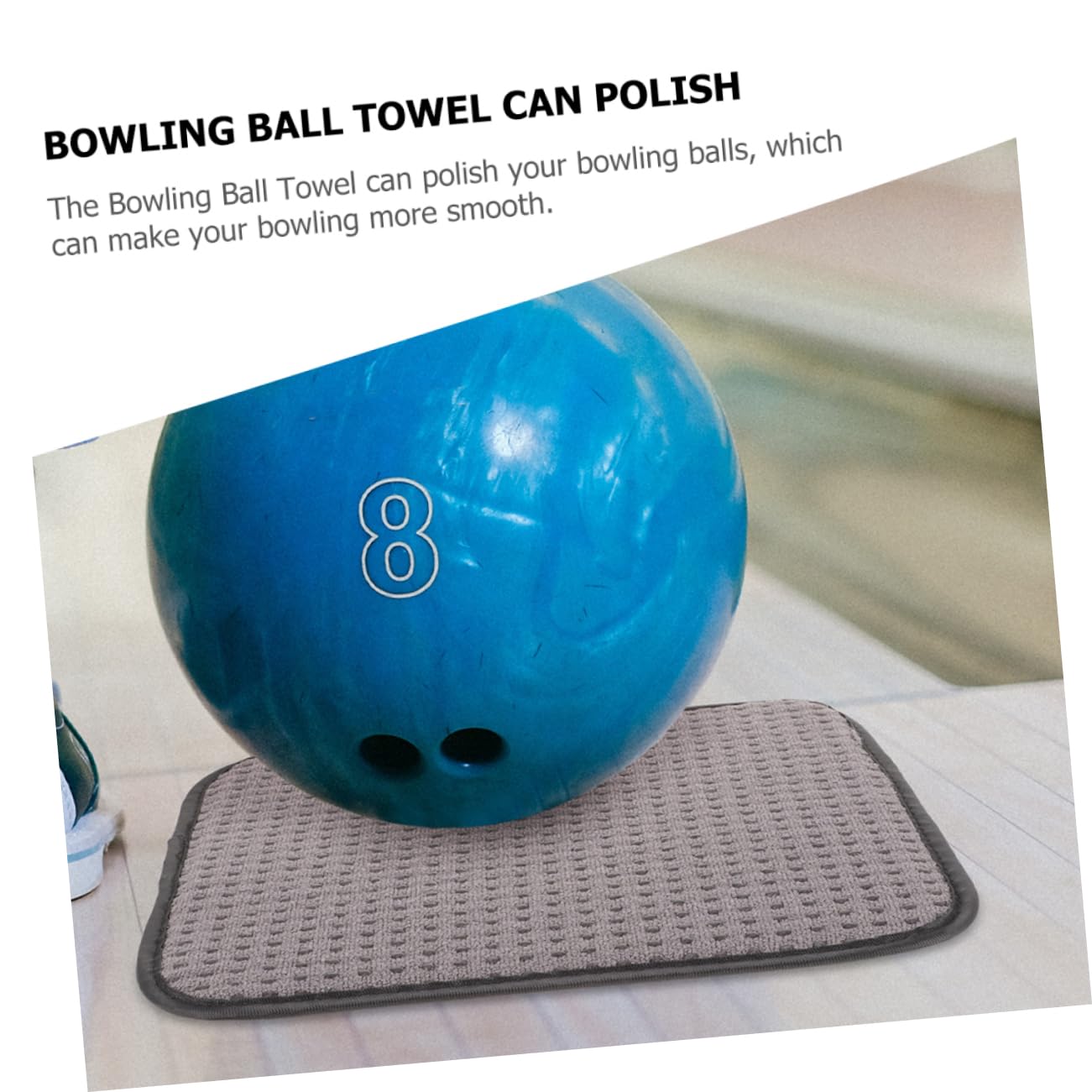 KOMBIUDA Bowling Cleaning Pad Reusable Durable Scratch- Towel for Bowling Ball Maintenance