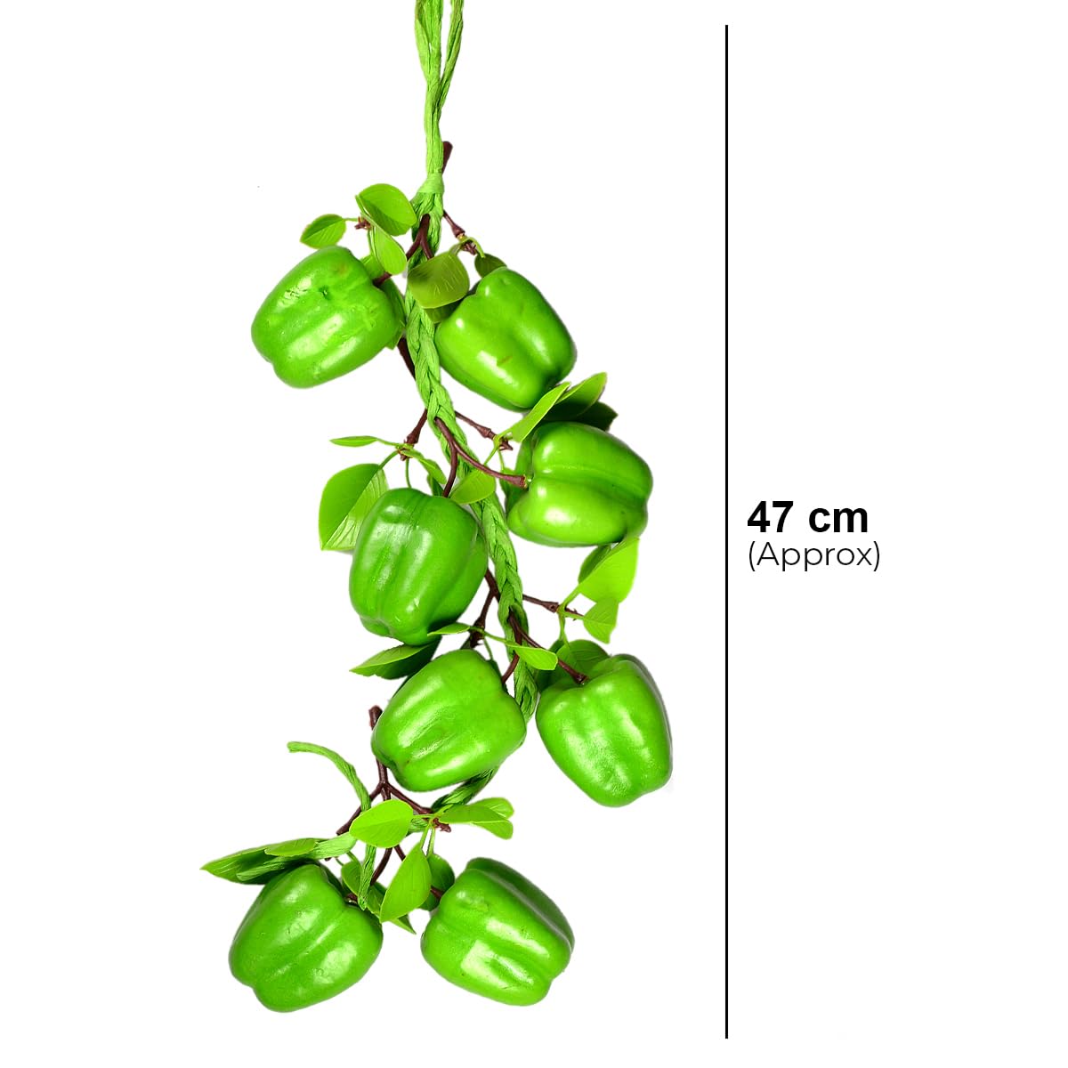 Reiki Crystal Products Artificial Vegetables/Fruits/Spices for Decoration with Hanging Hook Green Capcicum Artificial Vegetables for Home Decor Artificial Fruits and Vegetables for Decoration® 3
