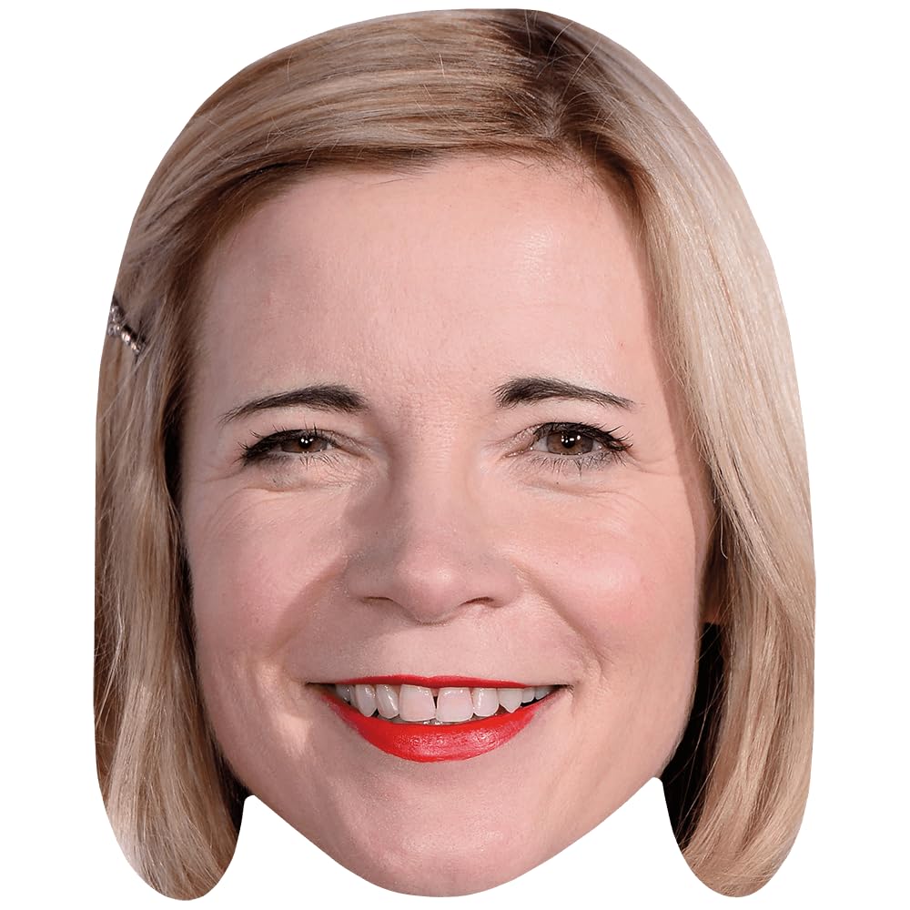 Lucy Worsley (Smile) Celebrity Mask, Flat Card Face, Fancy Dress Mask