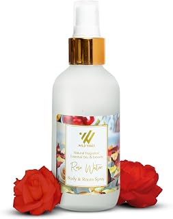 WILD VIBES Flower Garden Spray Collection – Rose Water Body and Room Mist with Essential Oils – Botanical Floral Fragrance Spray for Skin, Linens & Spaces – 120ml Glass Bottle