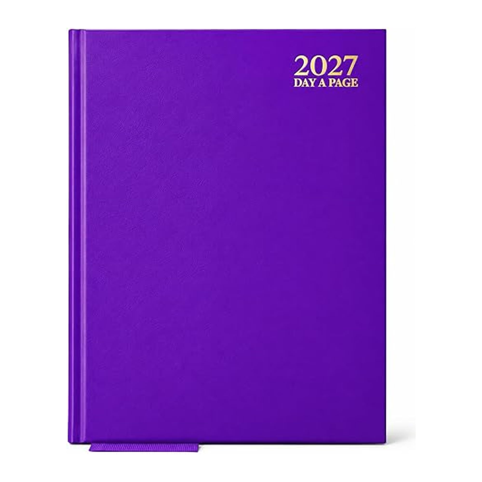 AIBULO 2027 A5 Day a Page Diary PURPLE Hardback