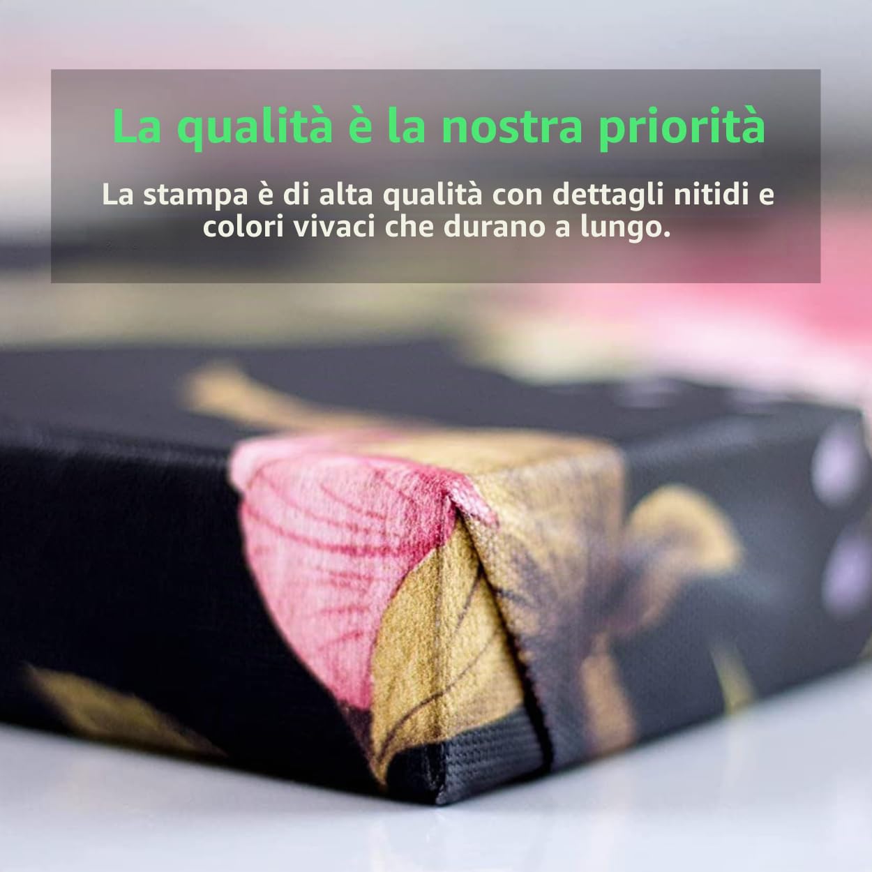 WallArena Stampe su tela 80x80 cm | Quadro astratto da parete in blu, stampa su tela, immagine su tela, dimensioni: 80x80 cm (LxA) - pezzo unico su tela.