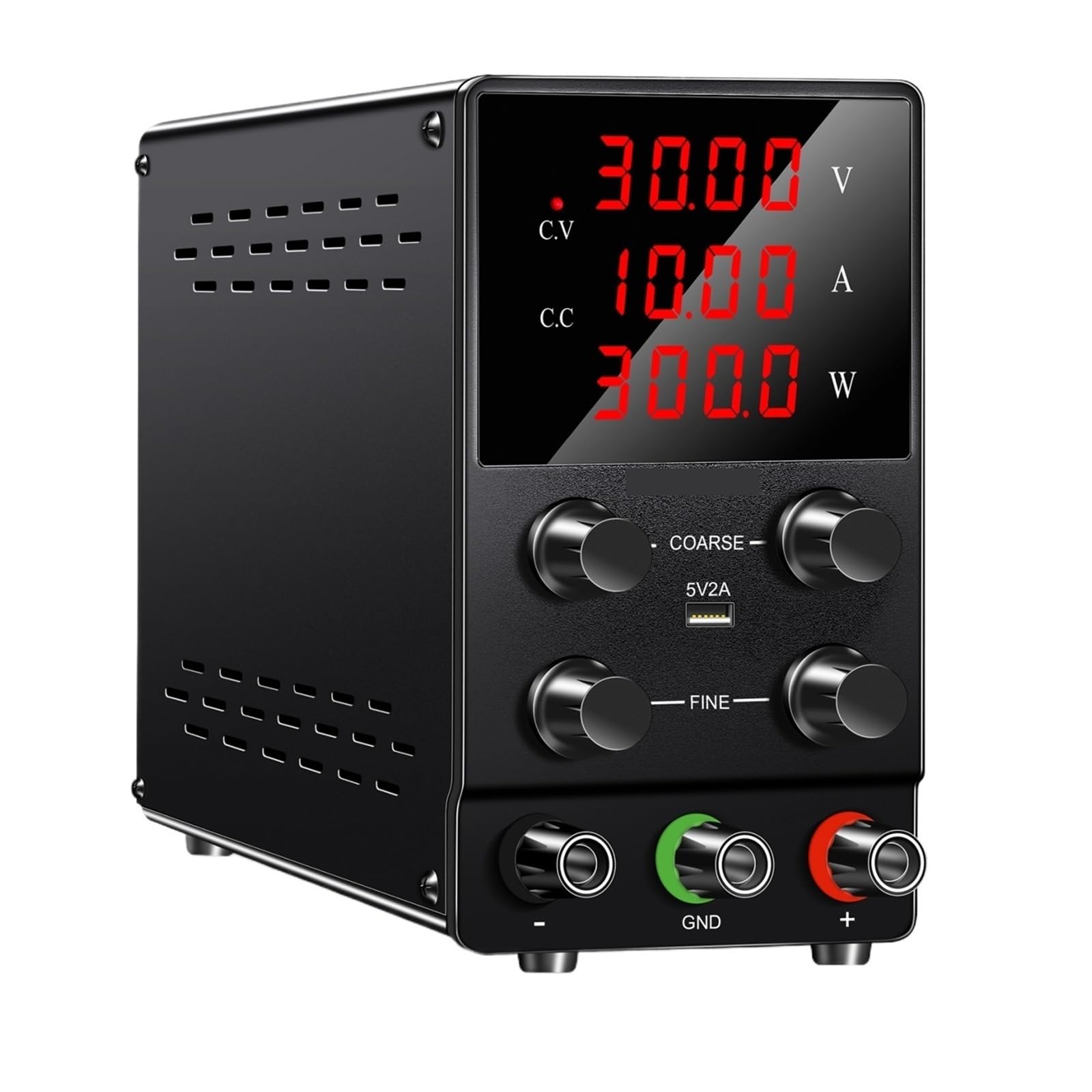 alimentación CC digital Fuente de alimentación CC ajustable de 30 V, 10 A, 5 A, fuente de alimentación de laboratorio regulada con conmutación variable de 15 V, 60 V, 120 V, galvanoplastia, bricolaje(