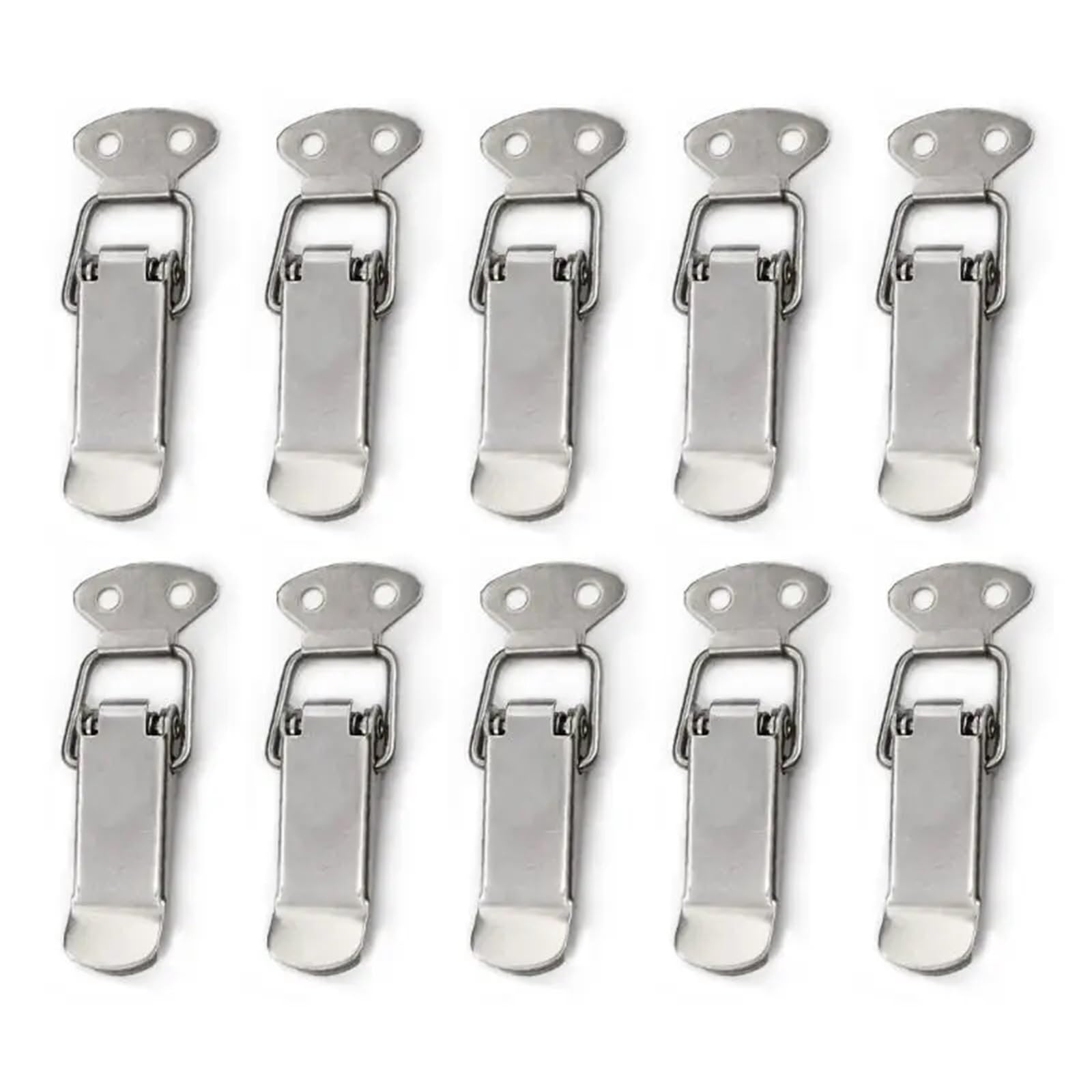 Spring Draw Latch, Stainless Steel Spring Loaded Toggle Latch Hasps Silver 5.5cm for Hasp Lock Catch