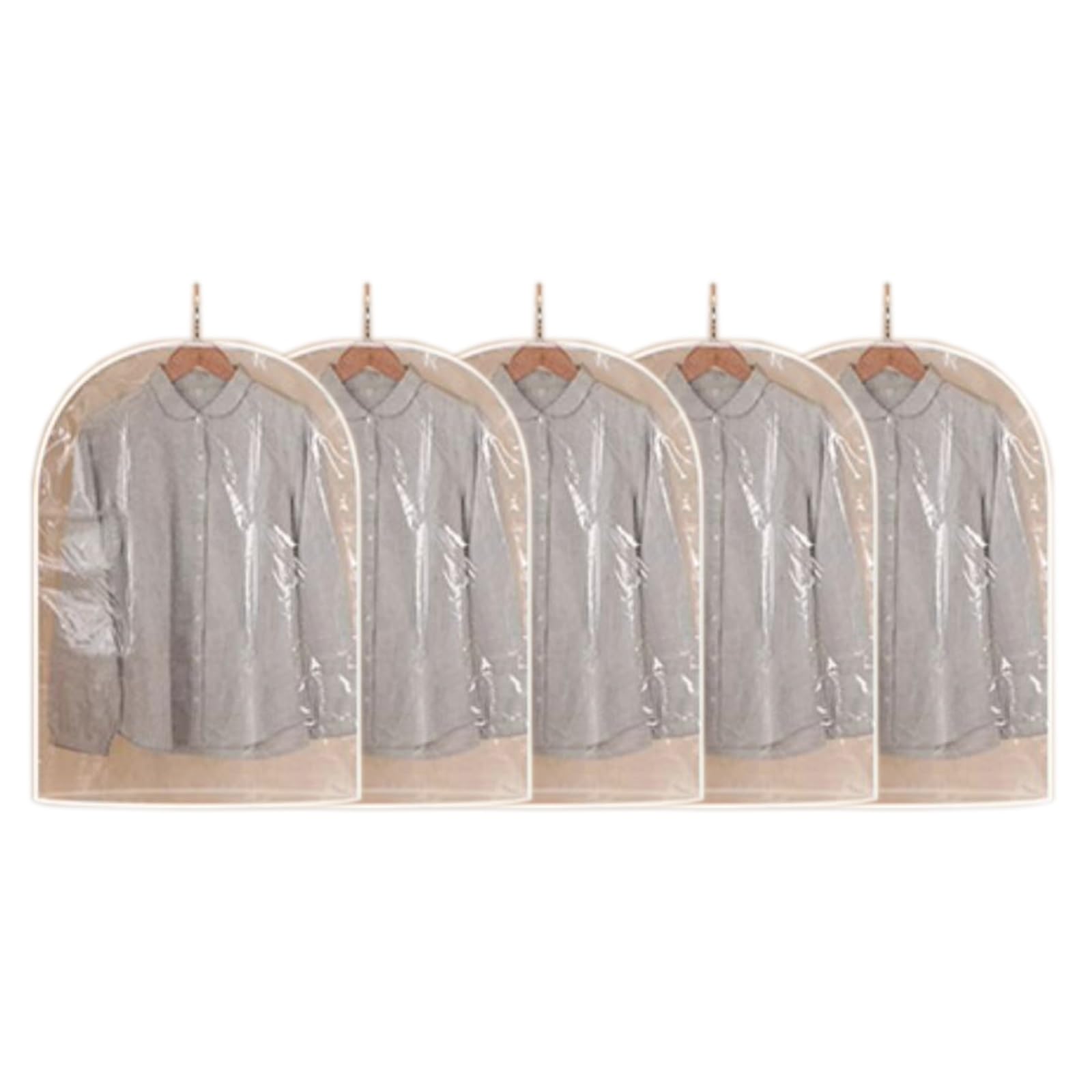 GBPLDMAQ Clear Garment Bags Bottom Opening Garment Covers Moisture-proof Dust-proof Hanging Clothes Bag Clothes Cover for Dress, Suit, Coat(60x80cm/24x32in)