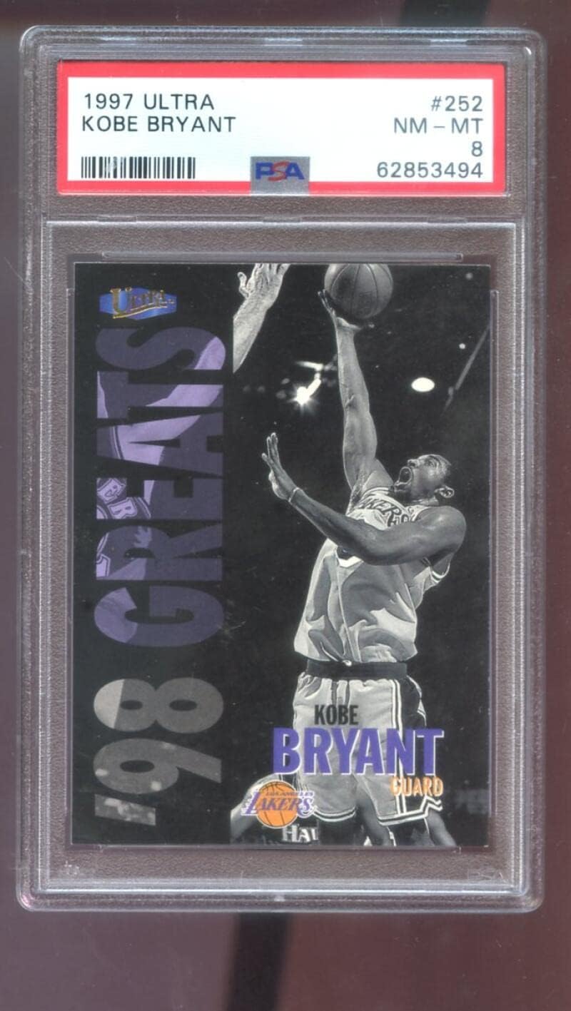 1997-98 Fleer Ultra '98 Greats #252 Kobe Bryant PSA 8 Graded Basketball Card NBA 97-98 Los Angeles Lakers 1997-1998