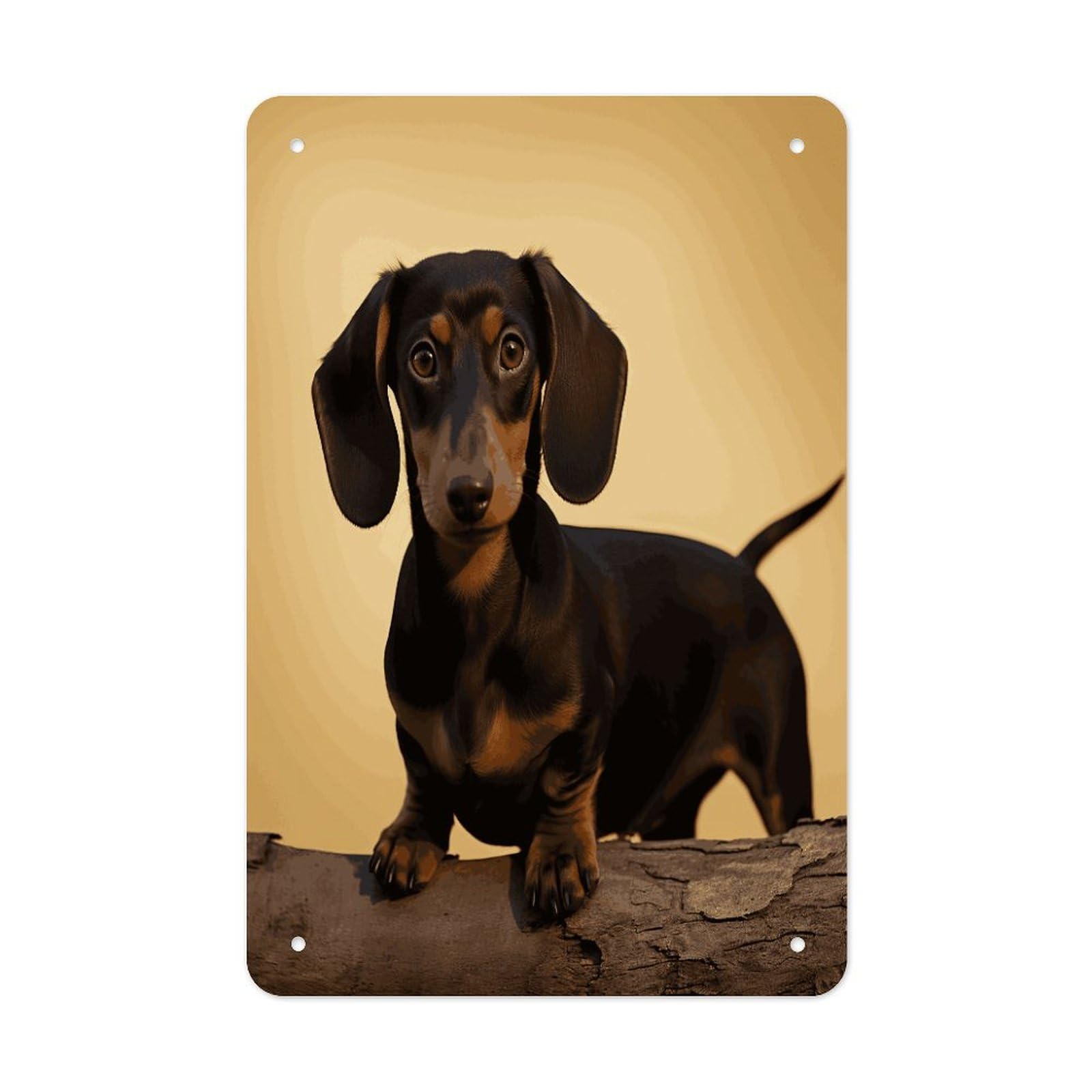 Btcowzrv Style A Cute Dachshund Metal Tin Sign Wall Decor Hanging Plaque