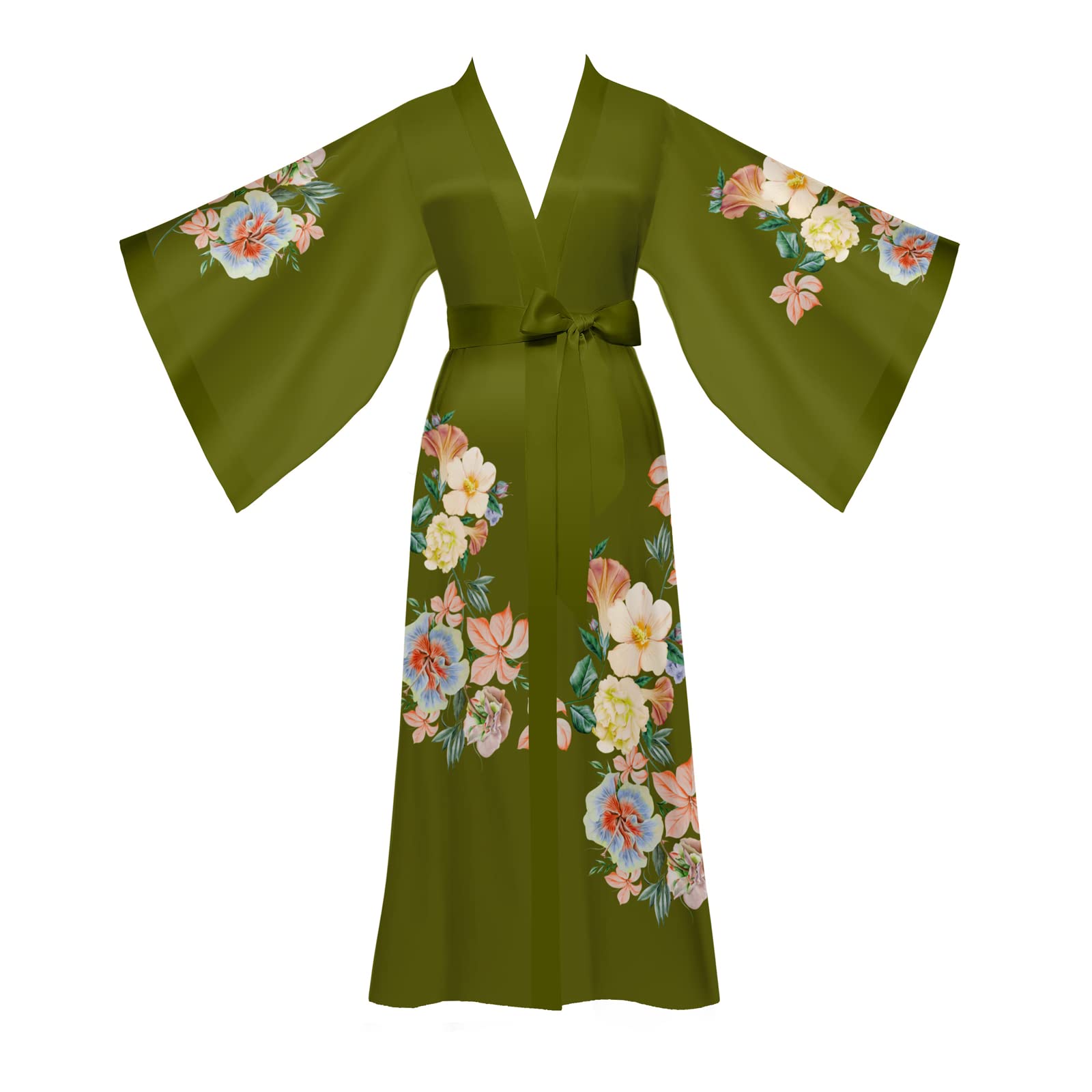 Yemmert Kimono Donna Vestaglia Kimono Vestaglia Lungo Donna Raso Pigiama Kimono Donna