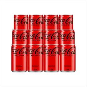 Pack de Coca-Cola Sem Açúcar lata 220ml 12 unidades