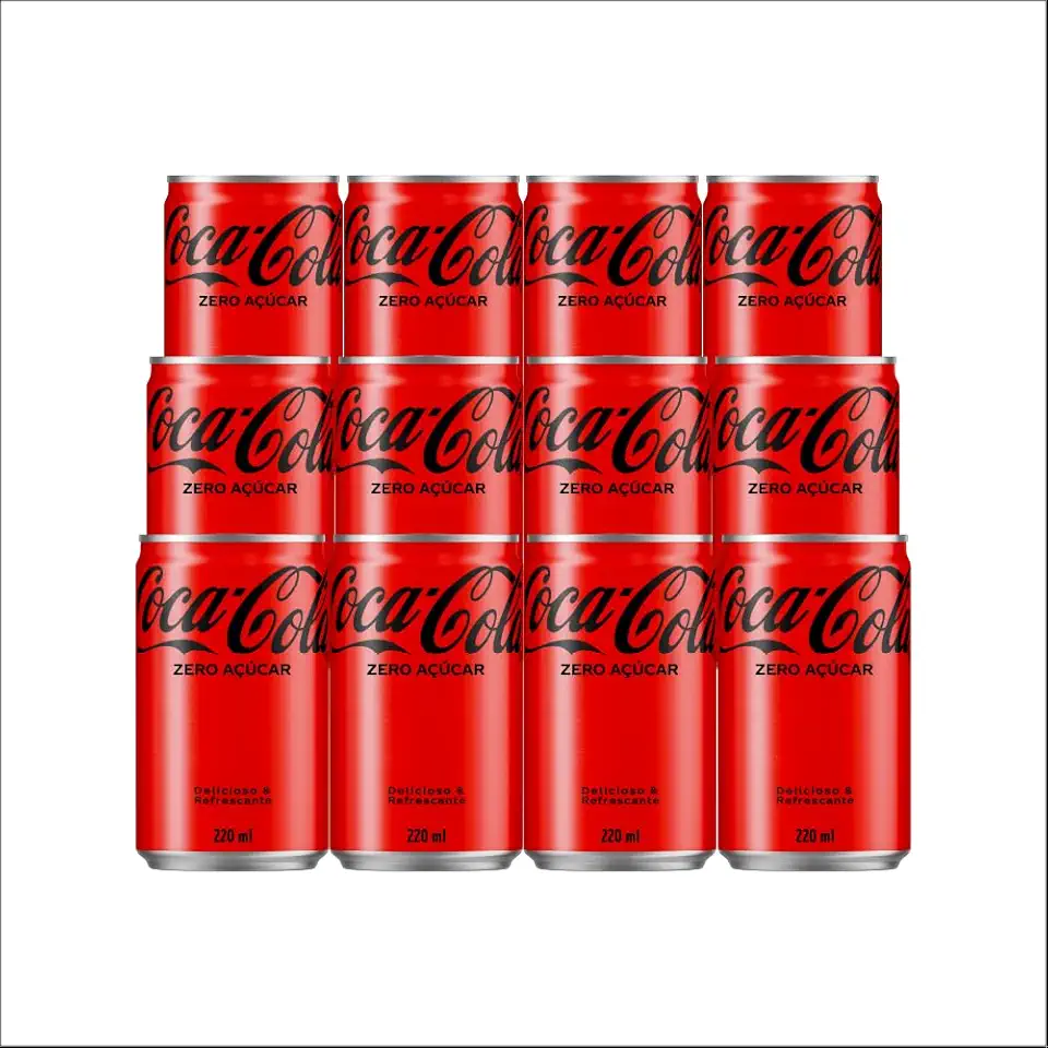 Pack de Coca-Cola Sem Açúcar lata 220ml 12 unidades