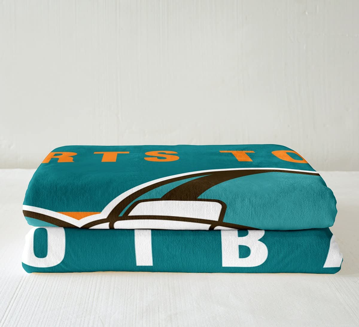 Personalized American Football Baby Blanket - Custom Name Sherpa Fleece Blanket, 31x47 Inches, Green