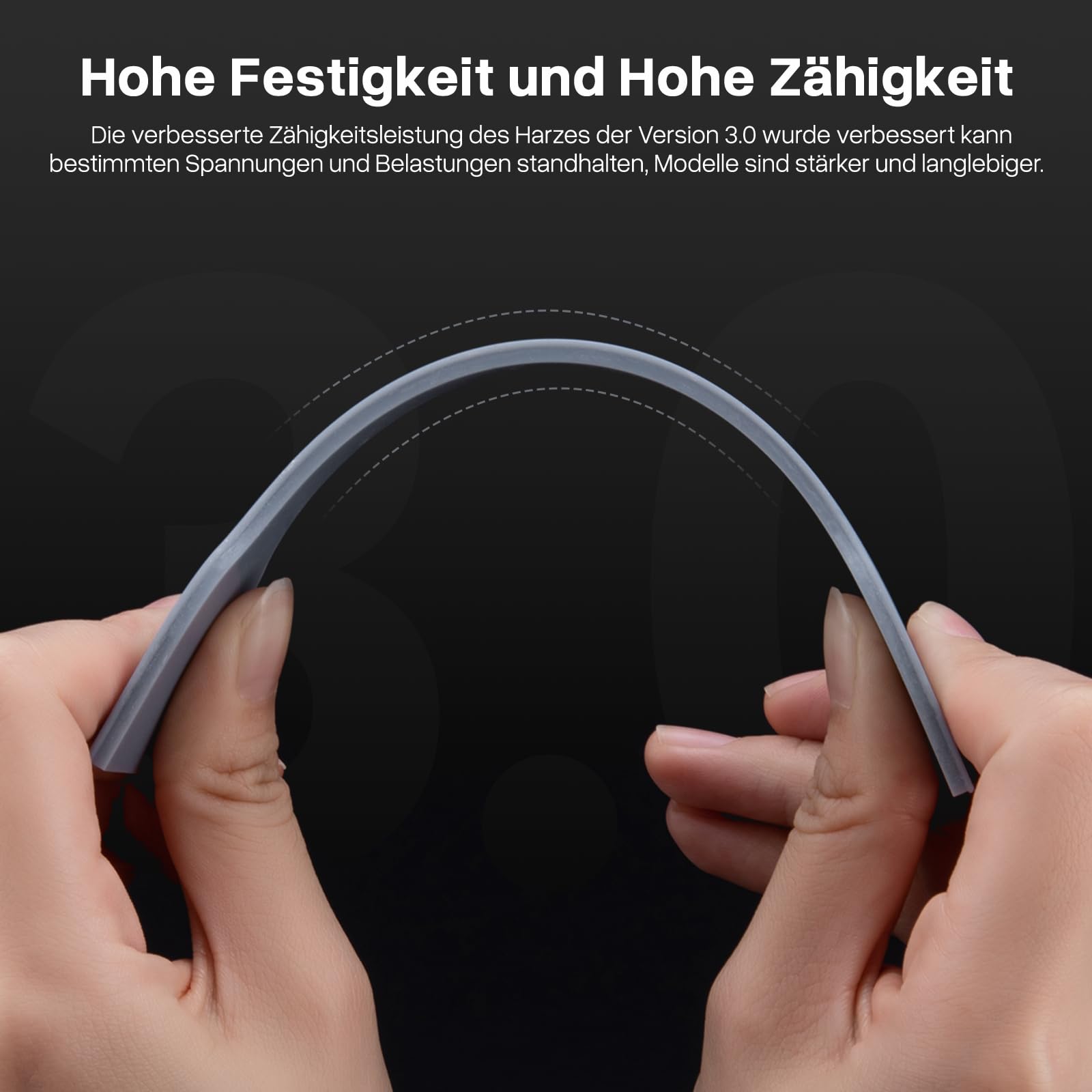 ELEGOO 405nm Żywica podobna do ABS 3.0, LCD UV Rapid Resin o wysokiej precyzji, nie kruchość, zwiększona wytrzymałość i odporność dla drukarki LCD/DLP 3D, fotopolimerowa żywica biała 2000 g