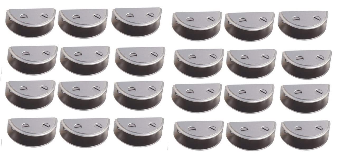 Stainless Steel Glass Shelf Brackets - 4 Pack -3