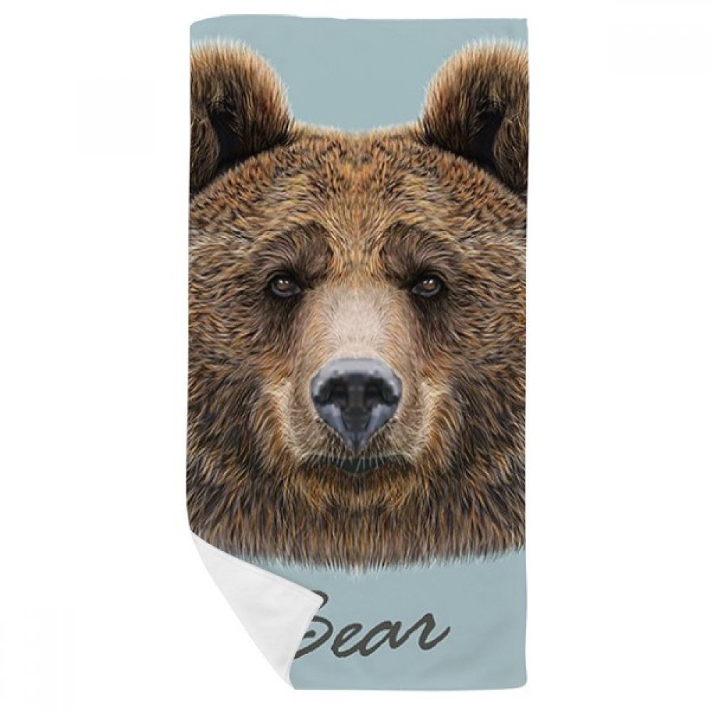 Serviette de bain ours brun 35x70cm finies les irritations avec ce gant de toilette doux multicolor