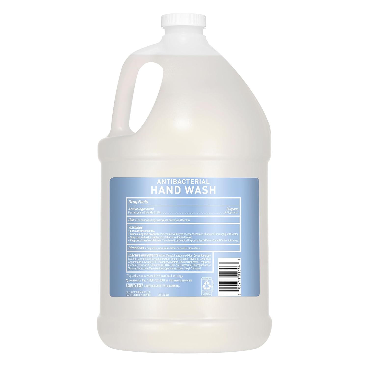 Suave Antibacterial Bulk Hand Wash Soap, Deeply Clean, 1 gallon