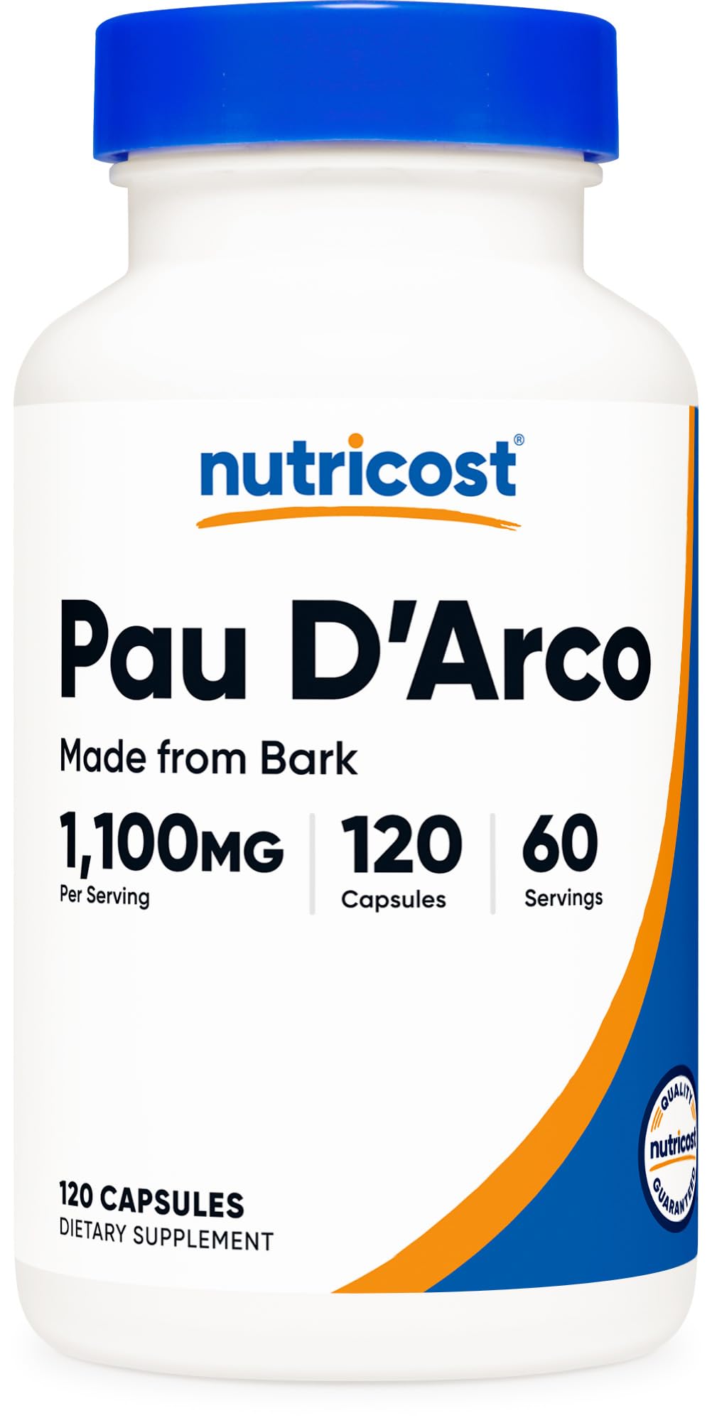 Nutricost PAU D'Arco Inner Bark 1100mg, 120 Vegetarian Capsules (60 Serv) - Non-GMO & Gluten Free