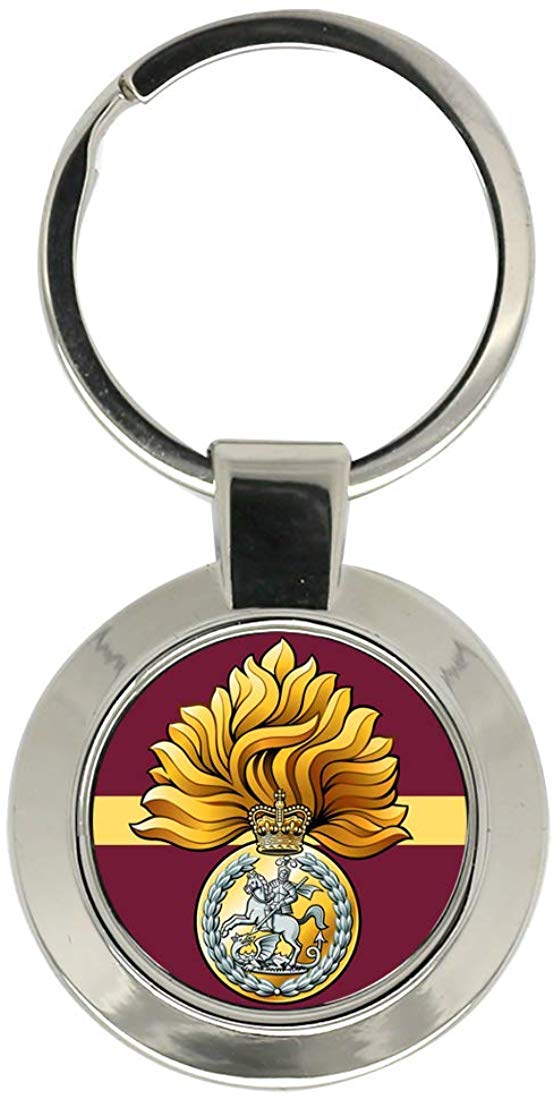 Giftshop Uk Unisex Silver Coloured Metal Royal Regiment Of Fusiliers Badge, British Army Key Ring