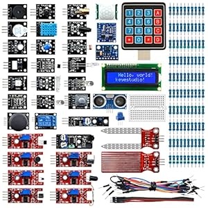 KEYESTUDIO 37 in 1 Sensor Modules Kit, Compatible with Arduino UN0 R3 Mega, Raspberry Pi 4, Electronic Starter Kit…
