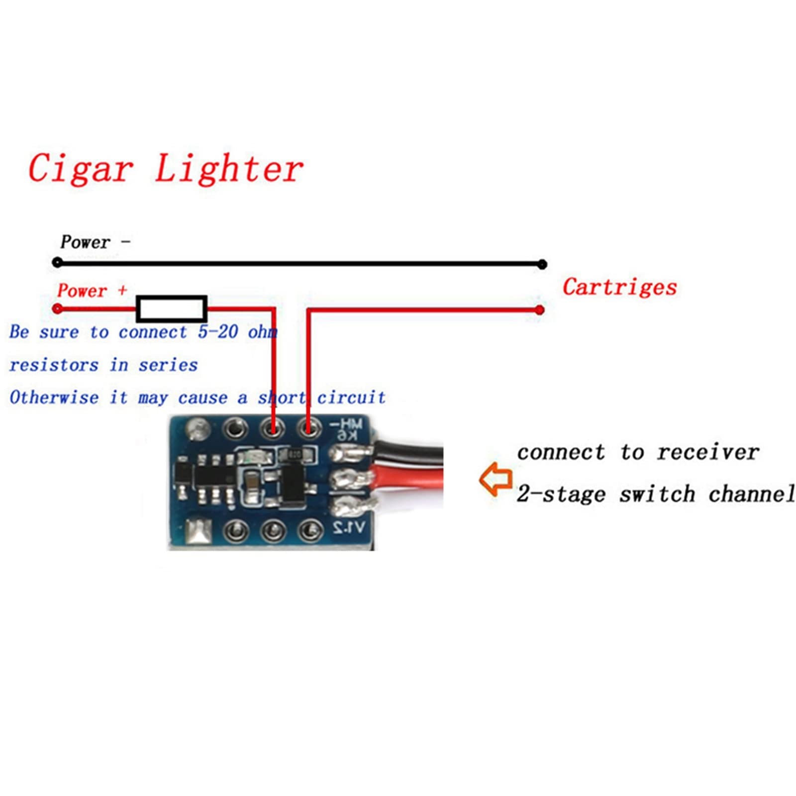 1 Pieza RC Modelo avión no tripulado 5-10 V Receptor PWM relé Interruptor zumbador luz Bomba de Humo Controlador cámara módulo Universal Encendido/Apagado