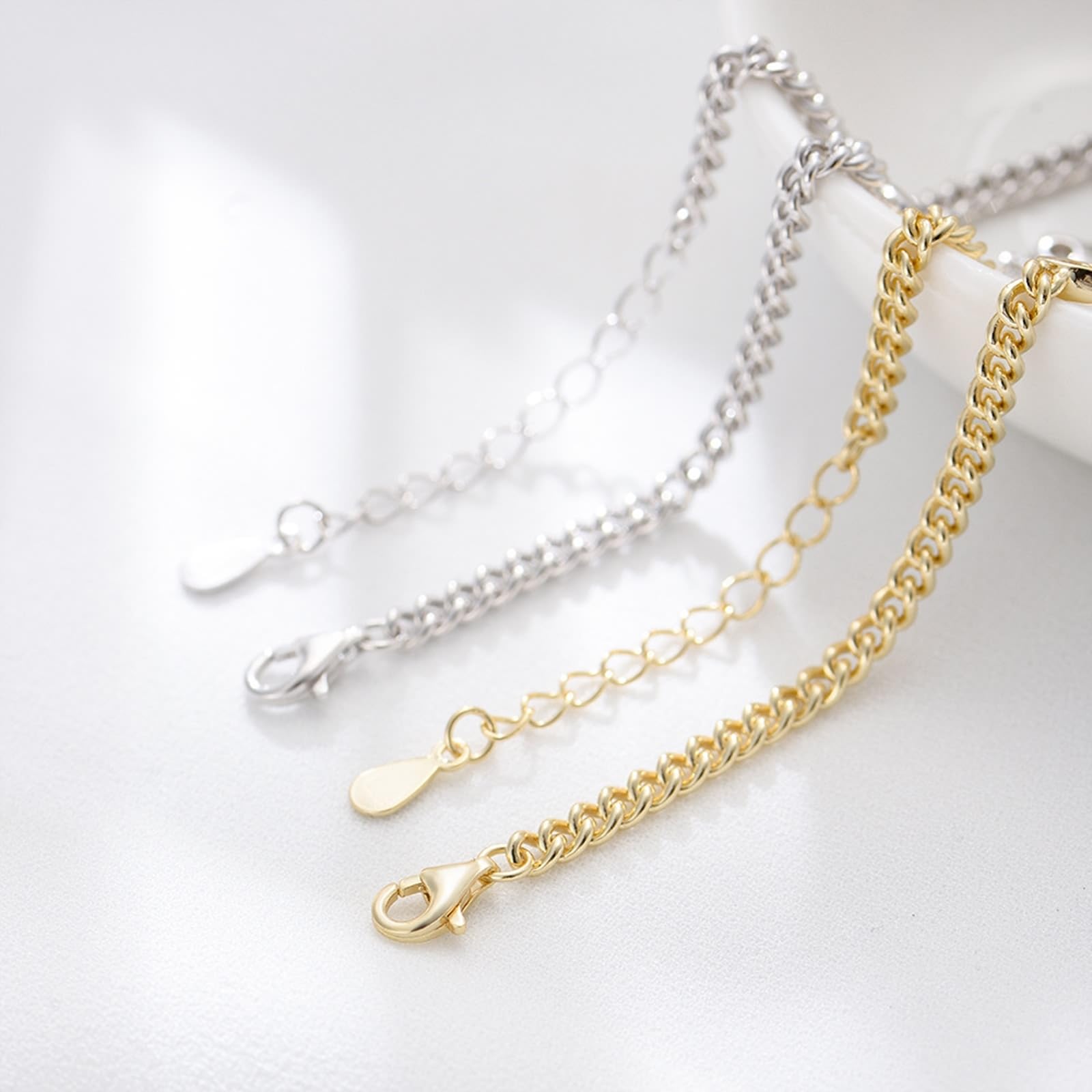 Pulsera de oro Au 375/585/750 para mujer, joyas auténticas, clásicas, tres corazones, pulsera para mujer, simple con laboratorio, con diamantes, 9 K/14 K/18 K, oro amarillo