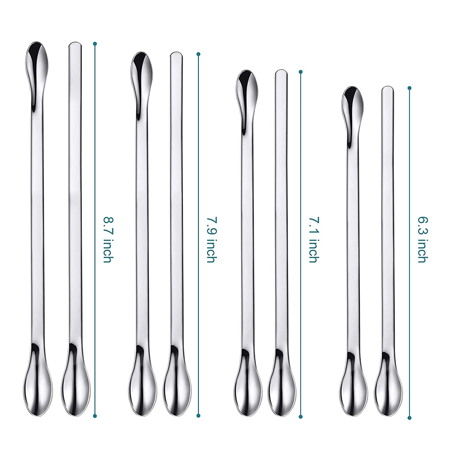 22 Pcs Stainless Steel Lab Spatula Micro Scoop Set Laboratory Tiny Mixing Spatula with Tweezers Long Sampling Spoon for Powders Gel Cap Capsule Filler (22Pcs): Industrial & Scientific