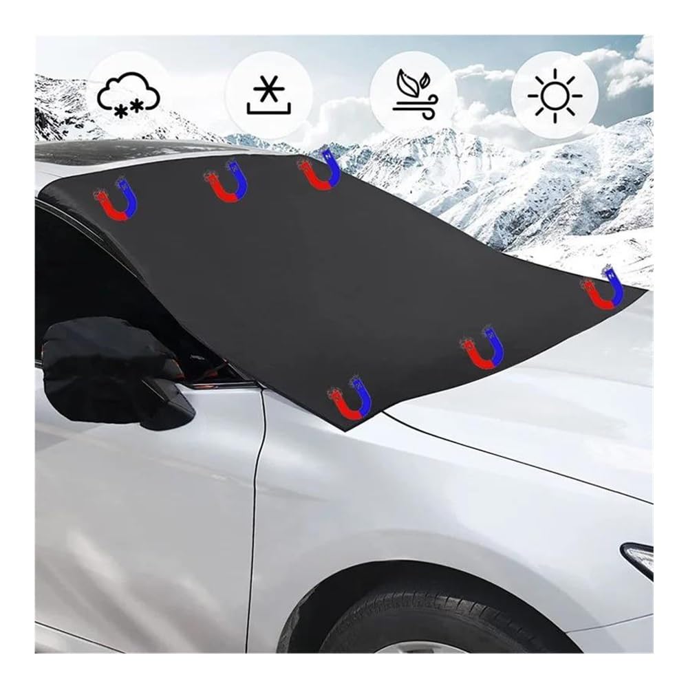 Housse de Protection pour Pare-Brise Housse Pare-Brise Avant Voiture Pare-Soleil Magnétique Automobile Pare-Brise Voiture Pare-Soleil Neige Housse Protection Étanche Protection Pare Brise Hiver