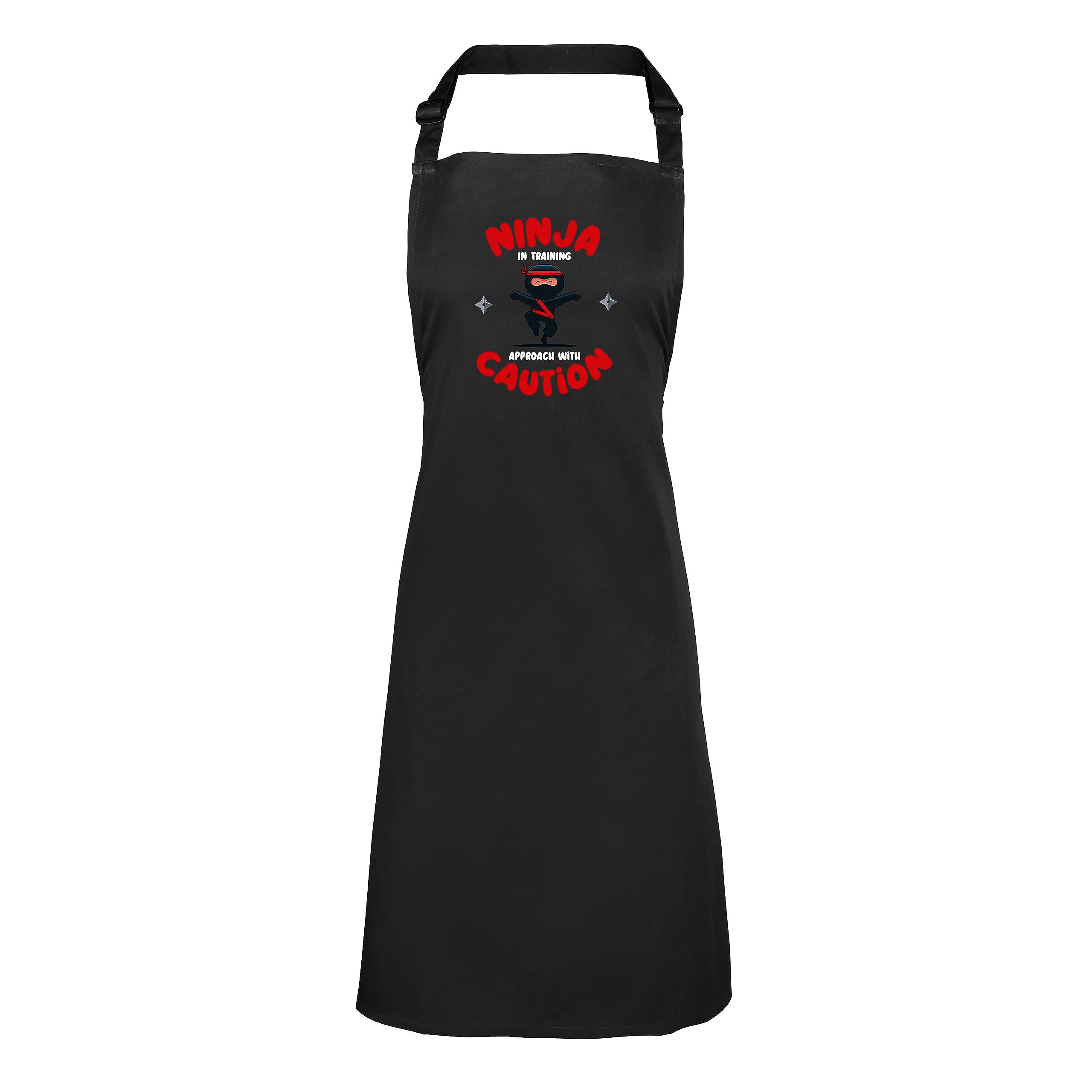Shopagift Ninja in Training Apron Mens Womens Cooking BBQ Chef DIY Cook Gift - Black
