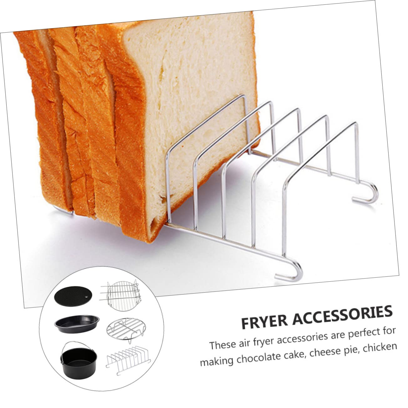 GLEAVI Ensemble de Cuisson Compatibles Lave-vaisselle en Acier Inoxydable 6 Pièces Accessoires de Pâtisserie Robustes pour Four à Air pour Cuisson et Pâtisserie