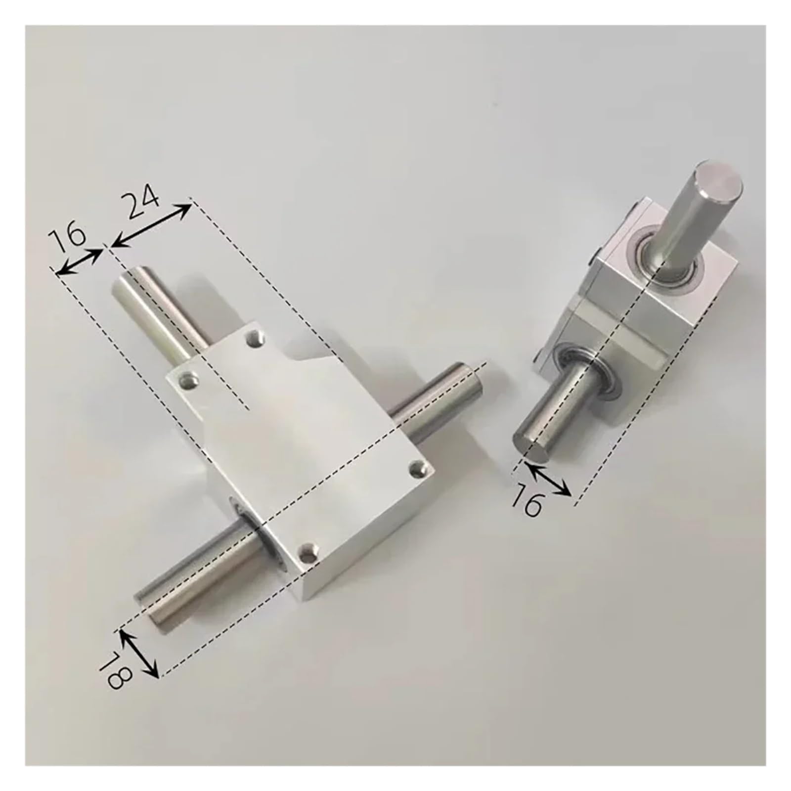 Rechtwinkliges Kegelradgetriebe, Rechtwinkliges Kommutatorgetriebe, Verhältnis 1:1, 12 mm Welle, Aluminiumlegierung, 2000 U/min, 20 kg
