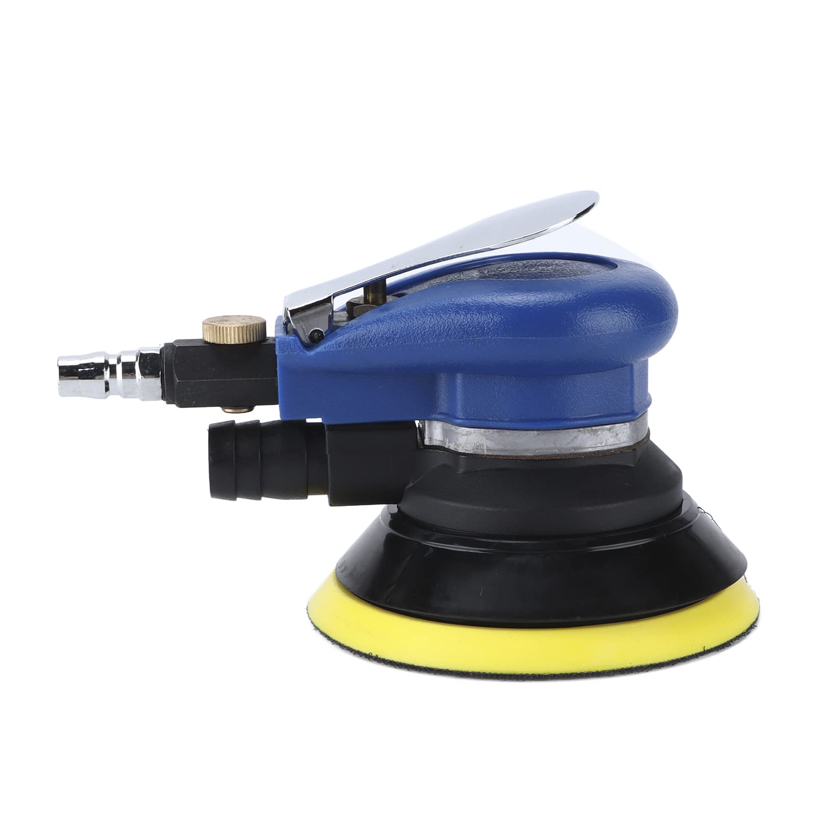 Lijadora pulidora neumática de 5 pulgadas, máquina pulidora de 10.000 rpm con recolección de polvo, diseño de vibración excéntrica para el cuidado de la pintura de automóviles y el