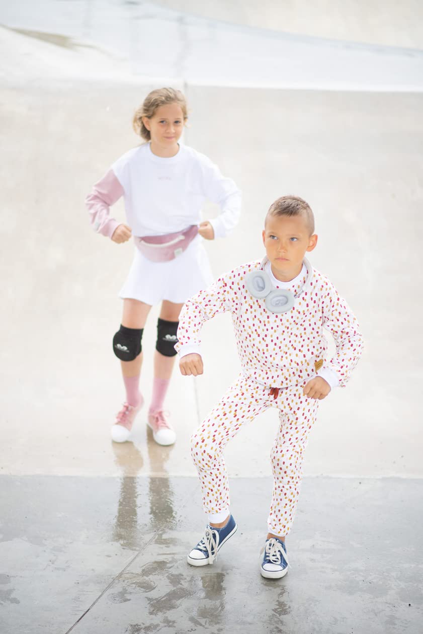 Smart&Cute Chándal 'DONUT' hecho a mano, material orgánico, perfecto para la escuela o al aire libre. Track para niños, niñas, unisex, cómodo al aire libre/interior.