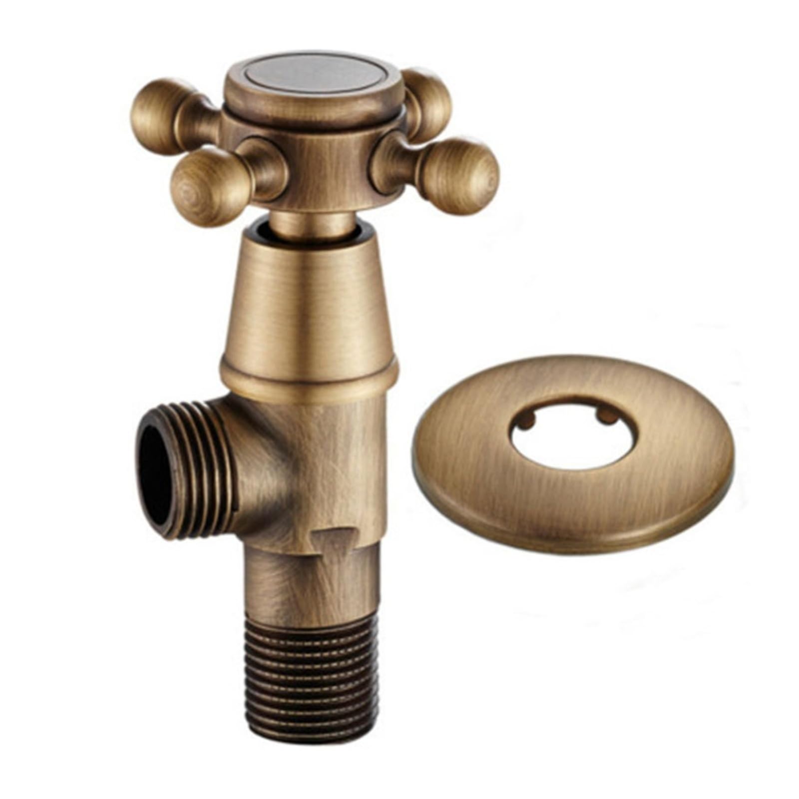 European Antique Black Brass Angle Valve Toilet Water Filling Control Valve(Antique Brass A)